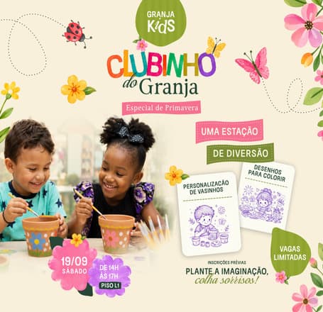 Banner do evento Primavera no Clubinho